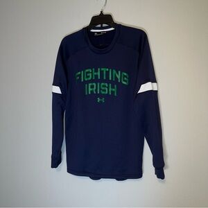 Under Armour Fighting Irish Loose Fit Long Sleeve Shirt Size S